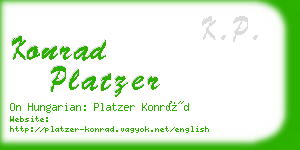 konrad platzer business card